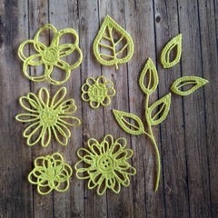 DIE / TROQUEL - SET FLOR HILO CON HOJAS LABRADAS - 9 PZAS - comprar online