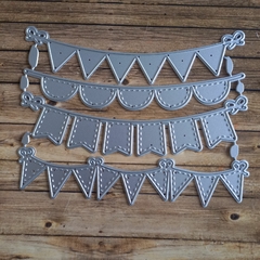 DIE / TROQUEL - BANDERÍN X 4 DISEÑOS DIFERENTES -