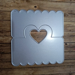 DIE / TROQUEL - CIERRABOLSAS CON ONDAS MODELO CORAZON -