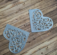 DIE / TROQUEL - TARJETA CORAZON CALADO - x 2 unidades - - comprar online