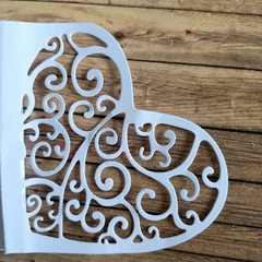 DIE / TROQUEL - TARJETA CORAZON CALADO - x 2 unidades - en internet