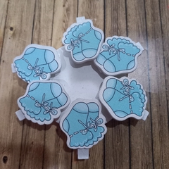 Broches decorados bebé - ESCARPINES BEBE - CELESTE - tienda online
