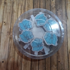 Broches decorados bebé - ESCARPINES BEBE - CELESTE - comprar online
