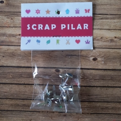 BRADS DE STRASS- GANCHO MARIPOSA (x10 un) EMBELLECEDORES - comprar online