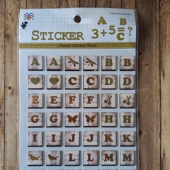 Embellecedores STICKERS - MODELO LETRAS Y NUMEROS EN RELIEVE -
