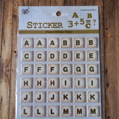 Embellecedores STICKERS - MODELO LETRAS -ABECEDARIO -