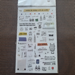 Imagen de Embellecedores STICKERS TRANSPARENTES CON DIVERSOS DISEÑOS - X 1 PLANCHA