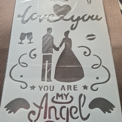 Stencil Plantilla Grande- MODELO YOU ARE MY ANGEL-
