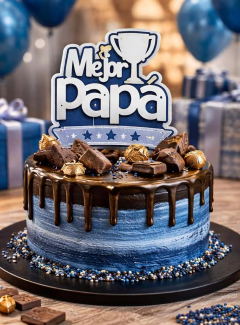 Imagen de DIE / TROQUEL EL MEJOR PAPÀ - CON COPA Y BASE - TEXTO - PALABRA