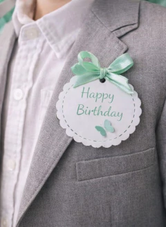 DIE / TROQUEL TAG REDONDO HAPPY BIRTHDAY CON MARIPOSA (QUEDA EN RELIEVE) - Scrap Pilar