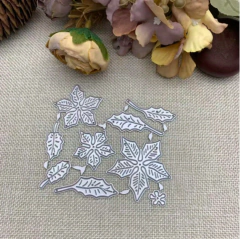 Troquel Set Flor Estrella Federal - Para Armar - Navidad