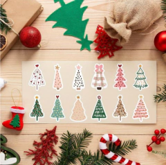Stickers Autoadhesivos Arboles De Navidad (x 50 Unidades) - comprar online