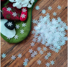 Copos De Nieve De Tela Tornasol Troquelados (x 50 Unidades) - Scrap Pilar