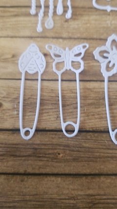 DIE /TROQUEL -SET ALFILERES - GANCHOS - DECORADOS-GANCHOS ( x10 uni ) bebe - tienda online