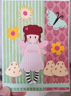 DIE / TROQUEL - MUÑECA GORJUSS CON ALAS . MODELO CON MARIPOSA, HONGO Y FLORES - 19 PZAS - SANTORO - comprar online