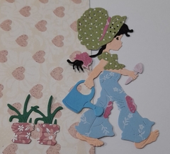 DIE / TROQUEL - MUÑECA SARAH KAY - CON PANTALON - PARA ARMAR - Scrap Pilar