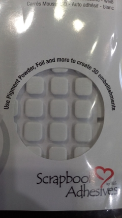 ADHESIVO 3D FOAM SQUARES - Espuma Bifaz -217 PZAS- BLANCO