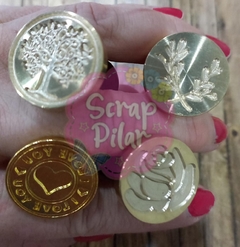 SELLO PARA LACRE - DE BRONCE CON MANGO MADERA - 8 DISEÑOS DIFERENTES - en internet