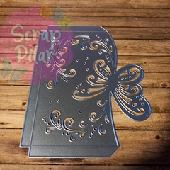DIE /TROQUEL -SOLAPA DE MARIPOSA PARA TARJETA O SOBRE-