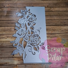 DIE /TROQUEL -SOLAPA DE ROSAS PARA TARJETA -