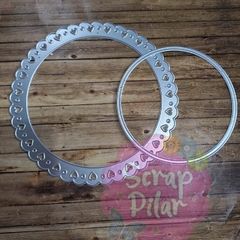 DIE / TROQUEL -BLONDA ENORME MOD 1 CON BORDE CORAZON - - Scrap Pilar