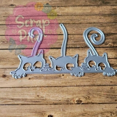 DIE / TROQUEL - SET DE 3 GATITOS ASOMANDOSE -