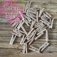 Broches de madera de 2,5cm (x40 un) - comprar online
