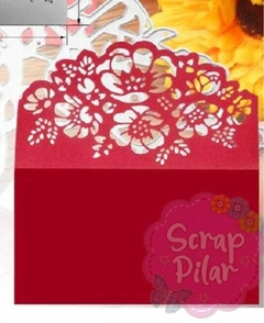 DIE / TROQUEL - GUARDA ONDULADA CON FLOR PARA TARJETAS -ANCHA - comprar online