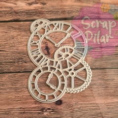 DIE / TROQUEL - RELOJ TRIPLE VINTAGE -NUMEROS ROMANOS