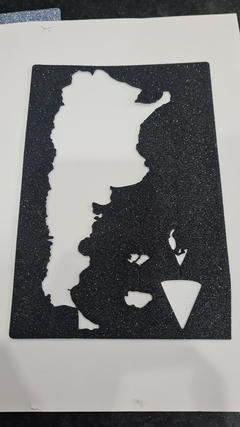 DIE / TROQUEL - MAPA DE LA REPUBLICA ARGENTINA - MAESTRAS - COLEGIO -MALVINAS - Scrap Pilar