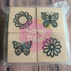 SELLO MARIPOSAS Y FLORES - kit x4 - Recollections