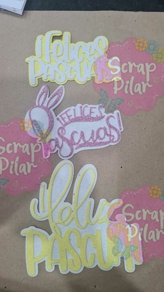 DIE / TROQUEL - FELICES PASCUAS CON OREJAS - CON BASE - en internet