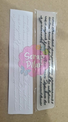 Carpeta de embossing CHICA - MODELO ESCRITURA - 15 X 3 cm - comprar online