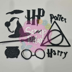 DIE / TROQUEL -SET HARRY POTTER - LOGO ESCOBA - ANTEOJOS- GORRO Y MAS ! - tienda online