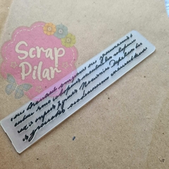 Carpeta de embossing CHICA - MODELO ESCRITURA - 15 X 3 cm