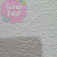 Carpeta de embossing - MODELO ESCRITURA ANTIGUA - 15 X 15 cm en internet