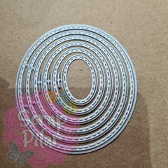 DIE / TROQUEL - SET OVALADO CON PESPUNTE - ( x 6 unid)