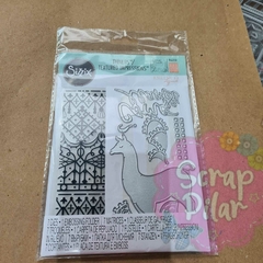 DIE /TROQUEL - SET LLAMA Y MAS - MAS CARPETA DE EMBOSSING - THINL SIZZIXITS