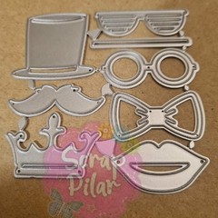 DIE / TROQUEL - SET ACCESORIOS PAPÁ -7 diseños dif