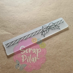 Carpeta de embossing CHICA - MODELO MOÑO CON LAZO 15 X 3 cm
