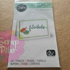 DIE / TROQUEL- TEXTO CURSIVA - FELICIDADES- SIZZIX THINLITS -ī - comprar online