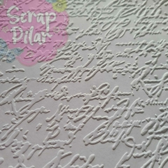 Carpeta de embossing - MODELO ESCRITURA ANTIGUA - 15 X 15 cm - comprar online