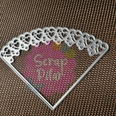 DIE / TROQUEL - CONO CON BORDE DECORADO CORAZON -