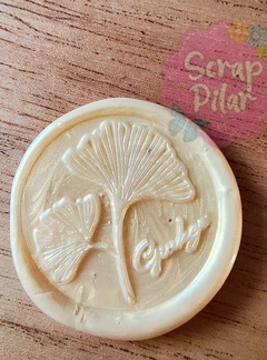 SELLO PARA LACRE - NUEVO GINKGO BILOBA DE BRONCE CON MANGO DE ACRILICO DE COLORES - - comprar online