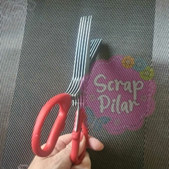 TIJERA DE FLECOS ROJA - HERRAMIENTA -IDEAL PIÑATAS