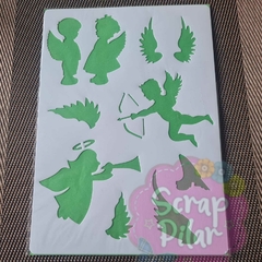 Stencil Plantilla Mediana - MODELO HADAS - ALAS - ANGELES - CUPIDO - 21 X 14 cm en internet
