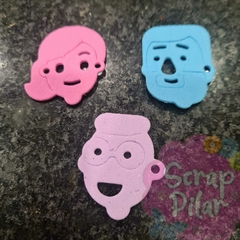 DIES /TROQUEL - CARAS DE PERSONAS- MUJER HOMBRE Y NENE - TROQUELES CHICOS - comprar online