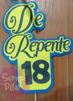 DIE / TROQUEL -DE REPENTE CON DOBLE BASE Y ESPACIO PARA NUMEROS -TEXTO -PALABRA - CUMPLEAÑOS - en internet