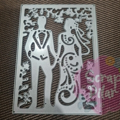 DIE / TROQUEL - MODELO TARJETA PAREJA DE LA MANO LABRADO