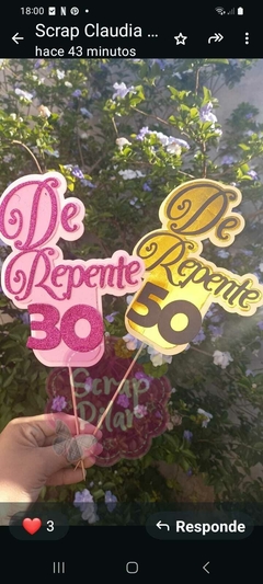 DIE / TROQUEL -DE REPENTE CON DOBLE BASE Y ESPACIO PARA NUMEROS -TEXTO -PALABRA - CUMPLEAÑOS - - comprar online
